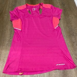 Brooks Lightweight Pink Running Top